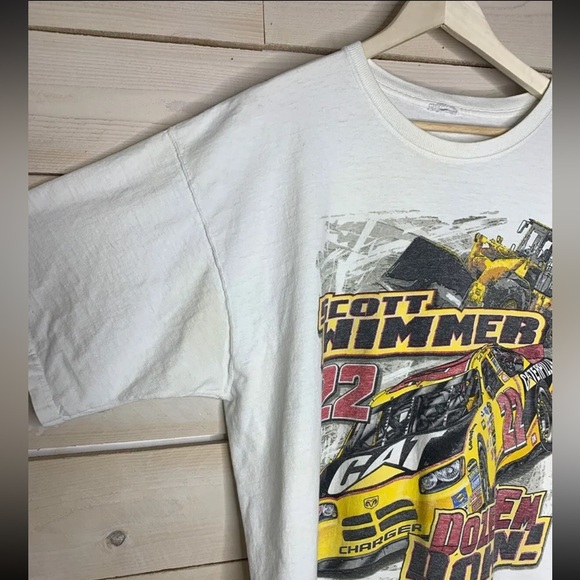 Vintage Scott Wimmer 22 Caterpillar Bill Davis Racing NASCAR TShirt - Picture 2 of 5